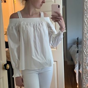 LOFT white strapless shirt